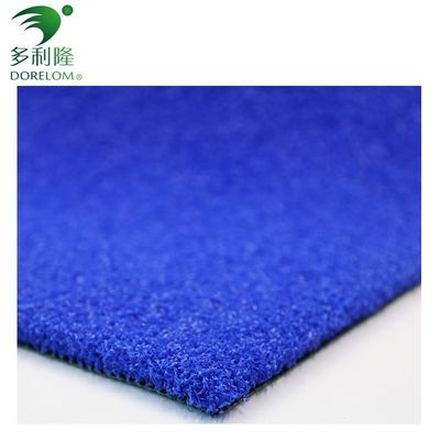 Densité PE Couleur bleue gazon artificiel extérieur pour le terrain de tennis