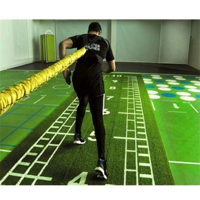 Plancher de fitness de 15 mm, gazon artificiel pour le gymnase, jauge brune de 3/16 pouces, durable