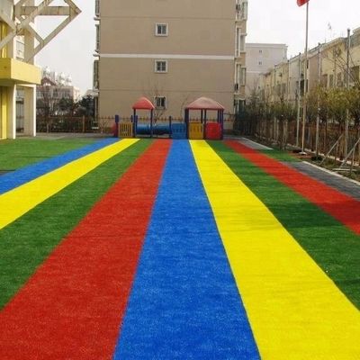 Rouge Jaune Bleu Violets Artificiels Enfants Herbe Du gazon Arc-en-ciel piste Densité 22050 points/m2
