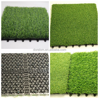 Carreaux de gazon artificiel 30x30cm 3cm de hauteur Foin vert Convient à l'intérieur et à l'extérieur