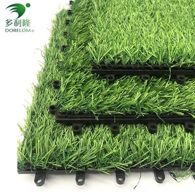 25 à 60 mm de hauteur de piles, carreaux en herbe artificielle avec double support en PU