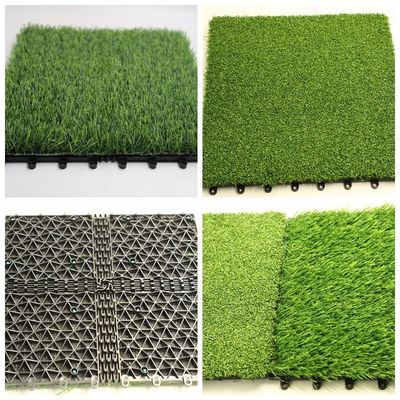 25 à 60 mm de hauteur de piles, carreaux en herbe artificielle avec double support en PU