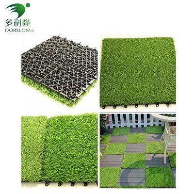 25 à 60 mm de hauteur de piles, carreaux en herbe artificielle avec double support en PU