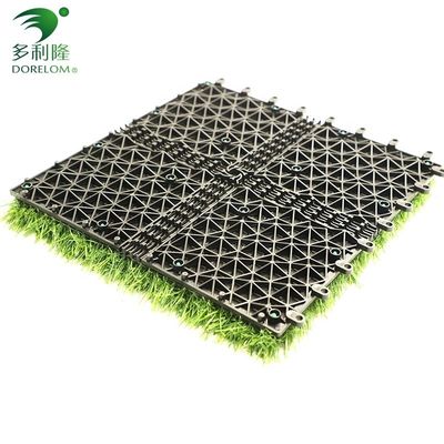 Double carreaux de gazon artificiel en PP NET en PU pour un aménagement paysager écologique et durable