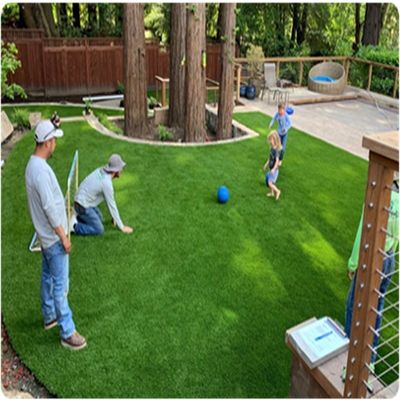 CE ISO9001 ISO14001 Certifié 50 mm 55 mm 60 mm Herbe synthétique pour le terrain de football