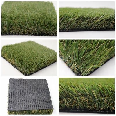 Protéger contre les rayons UV à haute densité en herbe artificielle tapis vert résidentiel avec remplissage de 6 mm
