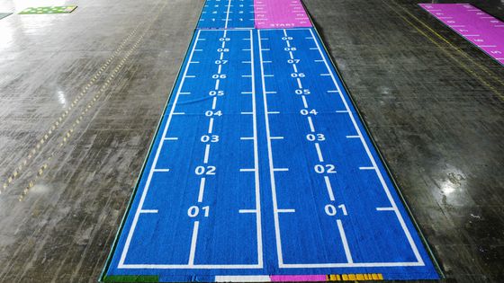 63000 points de suture/m2 Densité Dorelom Terrasse de salle de sport avec double support PP NET SPU