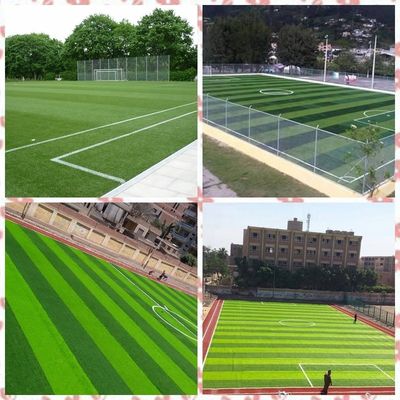 Construction durable Vert PE 12000 DTEX Gazon synthétique pour terrain de football