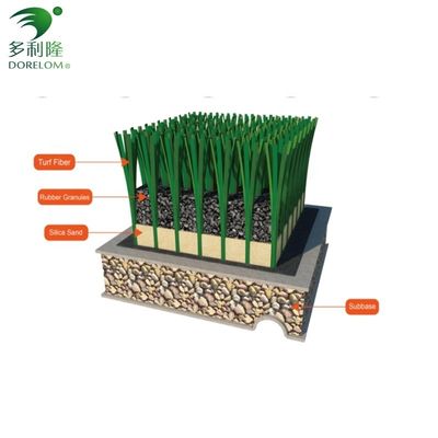 Construction durable Vert PE 12000 DTEX Gazon synthétique pour terrain de football