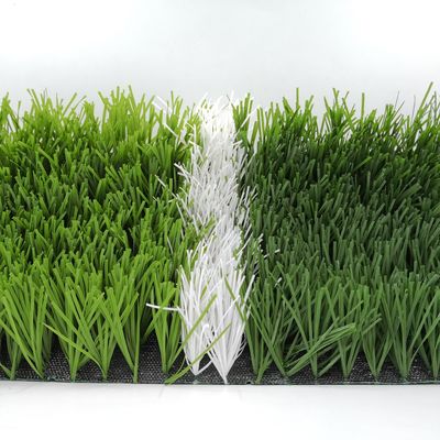 Champ de football en forme de W Bicolore résistant aux UV Monofilament PE Herbe artificielle