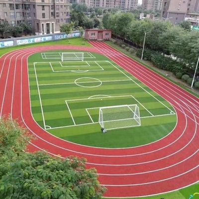 Champ de football en forme de W Bicolore résistant aux UV Monofilament PE Herbe artificielle