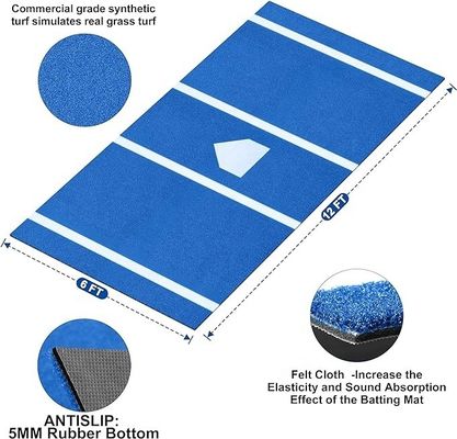 Tapis de battage à gazon à haute densité pour l'entraînement au baseball et au softball 42600-69300 points/m2