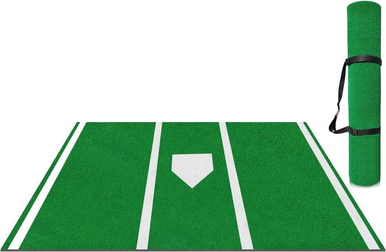 Mat de baseball vert/bleu/rouge 12' x 6' Hauteur de pile 15 mm Entraînement en plein air intérieur