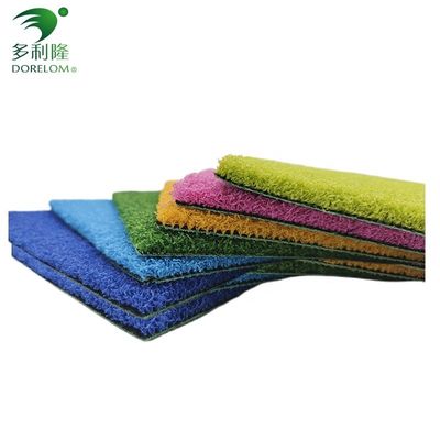 Double support en PP NET en PU en herbe artificielle verte pour le plancher de gymnase