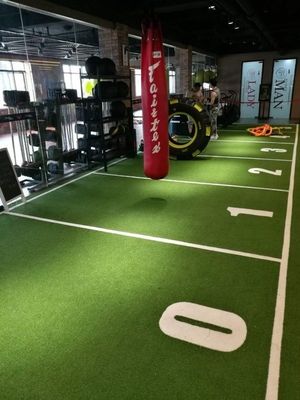 Taille 3/16 pouces 15-35 mm Marquage de gazon artificiel vert pour le sol de gymnase Tapis en plastique