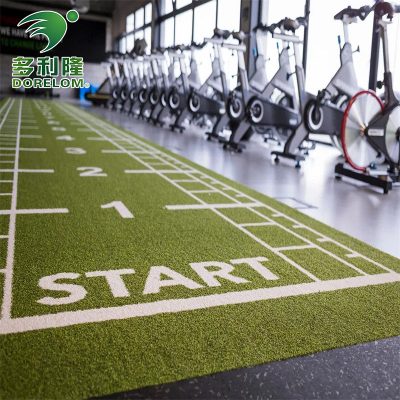 Améliorez vos séances d'entraînement avec Dorelom Green Artificial Grass Gym Mat et piste de traîneau